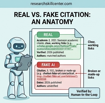 Mock-up sample output of an AI agent's raw research brief showing data points and source links, labeled as unfiltered data requiring a human reviewer.